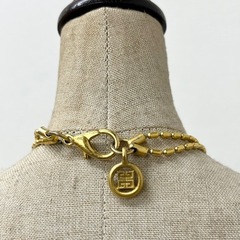 【中古品】GIVENCHY ジバンシー 二重チェーン ロング ネックレス ゴールド ジバンシィ ファッション アクセサリーの画像