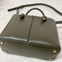 M【中古品】ZARA ザラ ミニシティバッグ カーキ ショルダーバッグ レディース カバンの画像
