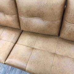 【ジャングル広陵店】ソファー　3人用　ブラウン　☆ジモティー特別価格☆の画像