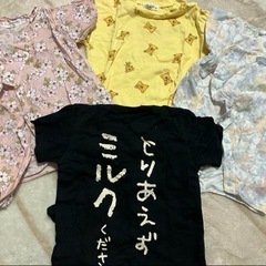 80サイズベビー服まとめ売り　4着　半袖　ロンパース