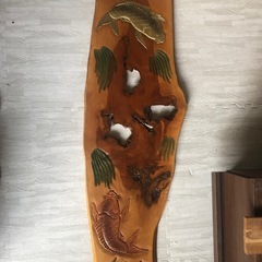 鯉の木彫り