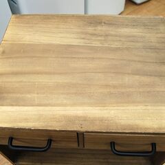 キャビネット 幅50×奥行40×高さ80cm 天然木 桐 棚 収納 電話台 リビング収納 札幌市 清田区 平岡の画像