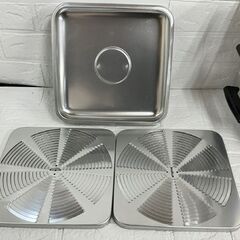 タテヤマ 角蒸 ロイヤル ニ重 26cm 角むし アルミニウム 蒸し器 蒸し鍋 立山アルミニウム 現状品 札幌市 白石店 の画像
