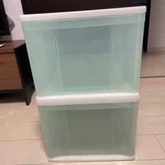 引き渡し決定しました！［2個セット]衣装ケース 傷、ビビ割れなしの画像