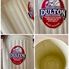 DULTON ガベージ缶　蓋付きアイボリー缶 直径約20cm高さ約29センチぐらいの画像