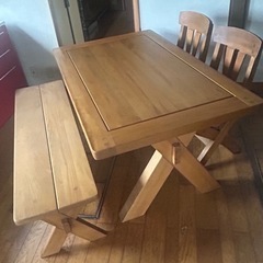 カリモク風　オールドカリモク？ 高級ダイニングテーブルセット　幅...