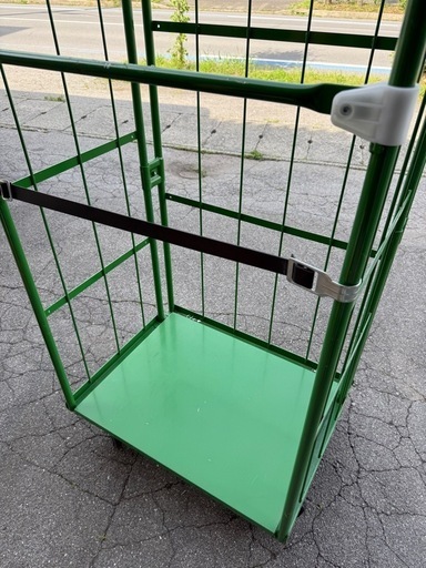 ◎カゴ台車③  グリーン 傷錆少なく美品です！
