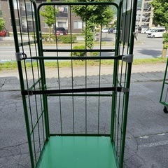 ◎カゴ台車③  グリーン 傷錆少なく美品です！
