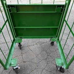 ◎カゴ台車③  グリーン 傷錆少なく美品です！
の画像
