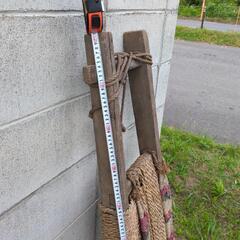 希少、昔農具、背負子、木製レトロの画像