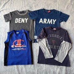 130男の子　Tシャツ4枚セット　まとめ売り　夏半袖