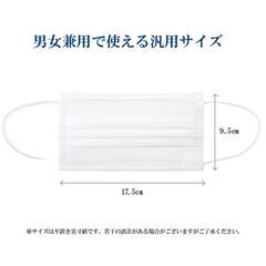 不織布マスク 白　6箱(300枚)おまとめの画像