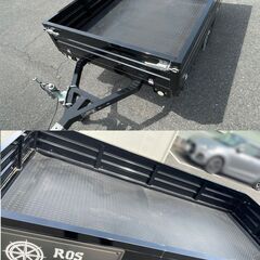 【新品未使用】ROS FIELD 製 ロスフィールド トレーラー カーゴトレーラー キャンプ アウトドア 軽トレーラー  カバー付きの画像