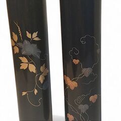 輪島塗　丸花立て　花瓶　２種の画像