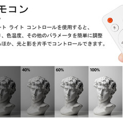 【新品未使用】調光調色LED電球、リモコン付きの画像