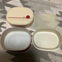 二段入れ子弁当箱(プラスチック製)容量500mlの画像