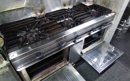 【業務用】【タニコー】ガスレンジ 5口【ウルティモシリーズ】TSGR-1532 幅1500×奥行600×高さ800mm