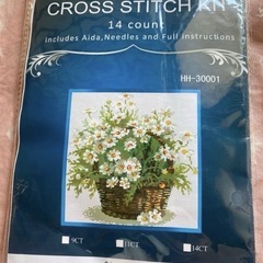 【新品】クロスステッチキット  ドレストリミング　刺繍糸の画像