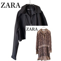 ZARAチュニックワンピースとショート丈ブルゾン2枚セット