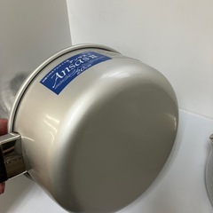 【新品未使用】ステンレス製片手鍋、アルミ製両手鍋　2個セットの画像