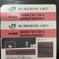 JR東日本株主優待割引券　4割引き✖️2