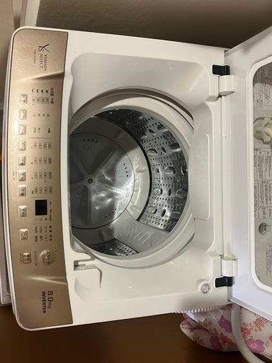 8kg 22年製 全自動 インバーター搭載 静音&節水タイプ