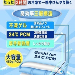 【定価3500円】氷枕 やわらかい×24℃ PCM 冷感マット ひんやりマット 熱中症対策 新品の画像