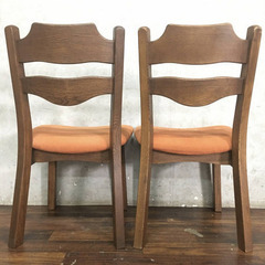 🔷🔶🔷ww1/23 飛騨清見工房 ダイニングチェア 木製チェア W48×D54×H80.2cm 2脚セット 椅子 飛騨の家具 インテリア ★直接引取歓迎○🔷🔶🔷の画像