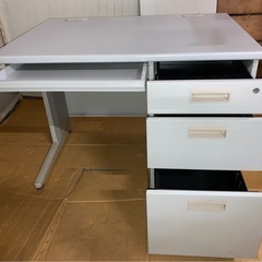 パソコンデスクNO.2　鍵なし　幅約100×奥行約70×高さ約70㎝ 作業台 ナチュラル オフィスデスク OAデスク 机 テーブル PCデスクの画像