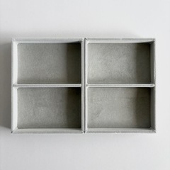 MUJI 無印良品｜アクリルケース用・ベロア内箱仕切・縦・グレー...