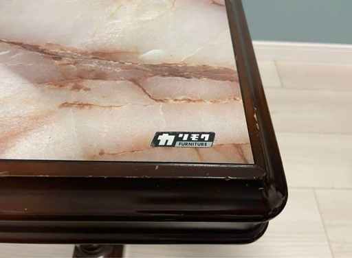 【美品】カリモク 大理石センターテーブル