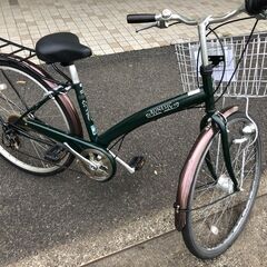 リユースのサカイ幸手店★SJ9575　ジモティ割あり★  軽快車 26インチ グリーン クリーニング済み SJ9575の画像