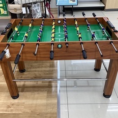 木製テーブルサッカーゲーム 先端ゴム2箇所欠品 ハガレ箇所有 程度B ボール1個の画像