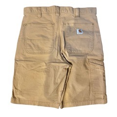 【人気定番】Carhartt 美品ショートパンツ W32 ベージュ　即完売モデルの画像