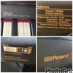 お薦め品‼️木製鍵盤‼️ハイグレード機種 BluetoothAudio搭載‼️ローランド電子ピアノ HP605 2016年の画像