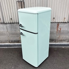 アイリスプラザ レトロ冷凍冷蔵庫 