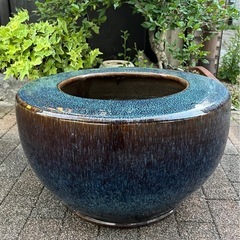 火鉢 大型 直径54㎝ 鉢カバー 水鉢 睡蓮 メダカ 金魚