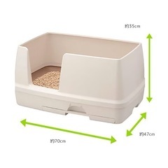 【中古】猫トイレ　システムトイレ快適ワイド