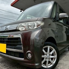 Bluetoothナビ付き☆月々9千円〜分割可❗️車検2年付き！【名義変更代込み】広い車内！大人気‼️ダイハツ タントカスタム☆Bluetoothナビ付き☆走行中DVD見れます♪ETC付き☆純正アルミ☆電動スライドドア☆ドライブレコーダー☆事故歴修復歴なし☆そのまま乗って帰れます！の画像