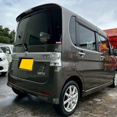 Bluetoothナビ付き☆月々9千円〜分割可❗️車検2年付き！【名義変更代込み】広い車内！大人気‼️ダイハツ タントカスタム☆Bluetoothナビ付き☆走行中DVD見れます♪ETC付き☆純正アルミ☆電動スライドドア☆ドライブレコーダー☆事故歴修復歴なし☆そのまま乗って帰れます！の画像
