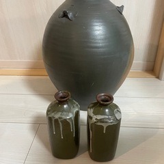 【酒壺（ふた付き）＆徳利2本セット】の画像