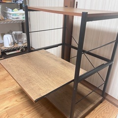 3段キッチンラック　スチールラック　収納の画像