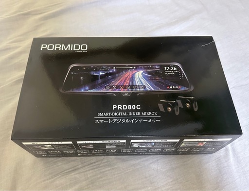 【未開封新品】PORMIDO（ポーミド）PRD80Cデジタルインナーミラータイプドライブレコーダー