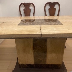 大塚家具購入 大理石ダイニングテーブルの画像