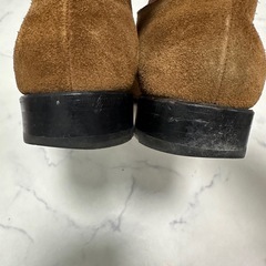 スーツセレクト　ダブルモンクストラップ　スウェード　キャメル　サイズ25cmの画像