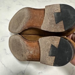 スーツセレクト　ダブルモンクストラップ　スウェード　キャメル　サイズ25cmの画像