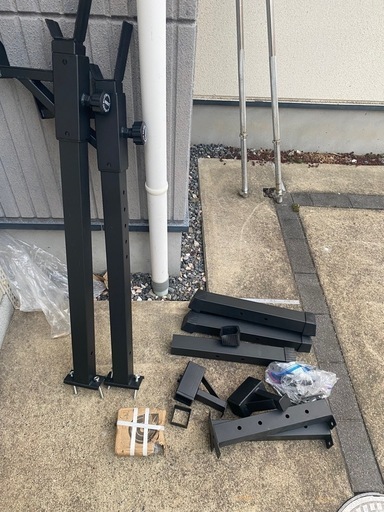 スクワット台、バーベル