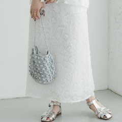 フェザーフリンジスカート URBAN RESEARCH F ホワ...