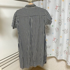 【最終値下げ‼️】ギンガムチェック半袖シャツワンピース　美品の画像