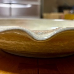 萩焼風の片口大鉢28.5㎝、重量感があります